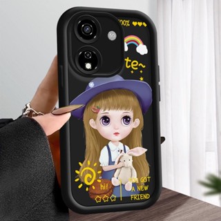 適用於 Itel P55 5G P65 S23 可愛女孩手機殼軟矽膠防震殼