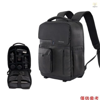 Cwatcun D97 攝影相機包相機揹包防水相容佳能///數碼單反相機機身/鏡頭/三腳架/15.6 英寸筆記本電腦/水