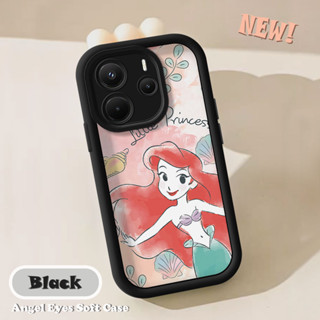 XIAOMI REDMI 適用於小米紅米 Note 14 4G 5G 卡通美人魚手機殼軟矽膠防震殼