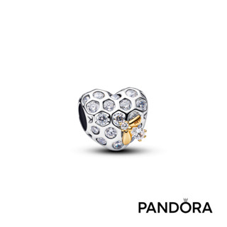 【Pandora】《柏捷頓家族》蜂巢與蜜蜂心形串飾 母親節禮物 520禮物 官方直營