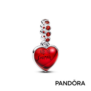 【Pandora】紅心 Murano 琉璃雙墜吊飾 母親節禮物 520禮物 官方直營