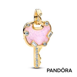【Pandora】幻彩粉紅愛意鑰匙特大吊飾 母親節禮物 520禮物 官方直營