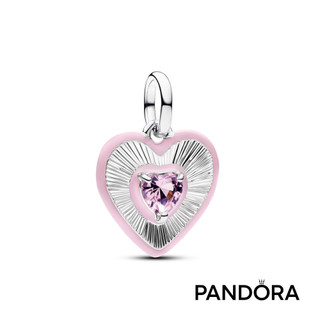 【Pandora】粉紅光芒心形吊飾 母親節禮物 520禮物 官方直營
