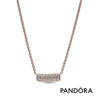 【Pandora】Pandora Timeless Pavé 雙重璀璨飾條短項鏈 官方直營