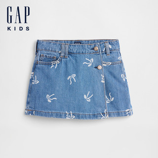 【Gap】兒童牛仔褲裙-蝴蝶結(886390)