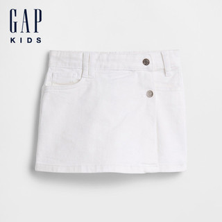 【Gap】兒童牛仔褲裙-新款米白(886390)