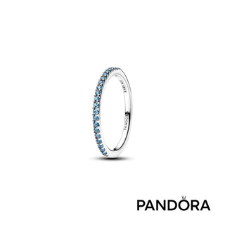 【Pandora】璀璨海藍半圈永恆戒指 官方直營