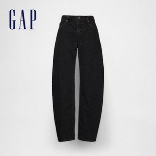 Gap 女裝 錐形牛仔褲-水洗黑(828743)