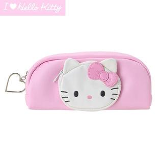 小禮堂 Sanrio 三麗鷗 Hello Kitty 皮質造型拉鍊筆袋 (我愛Kitty)