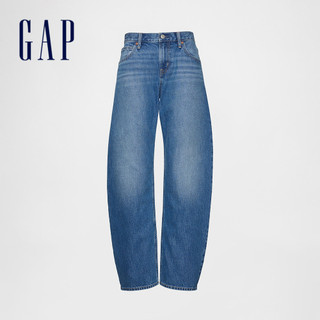 Gap 女裝 錐形牛仔褲-中度靛藍(828745)