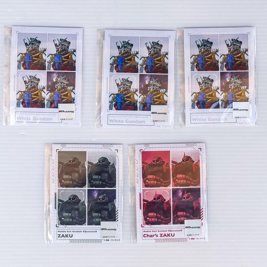 【Direct from Japan】GQuuuuuuX B獎迷你插畫圖 白色高達 夏亞渣古 渣古