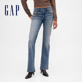 Gap 女裝 喇叭牛仔褲-中度水洗(844113)