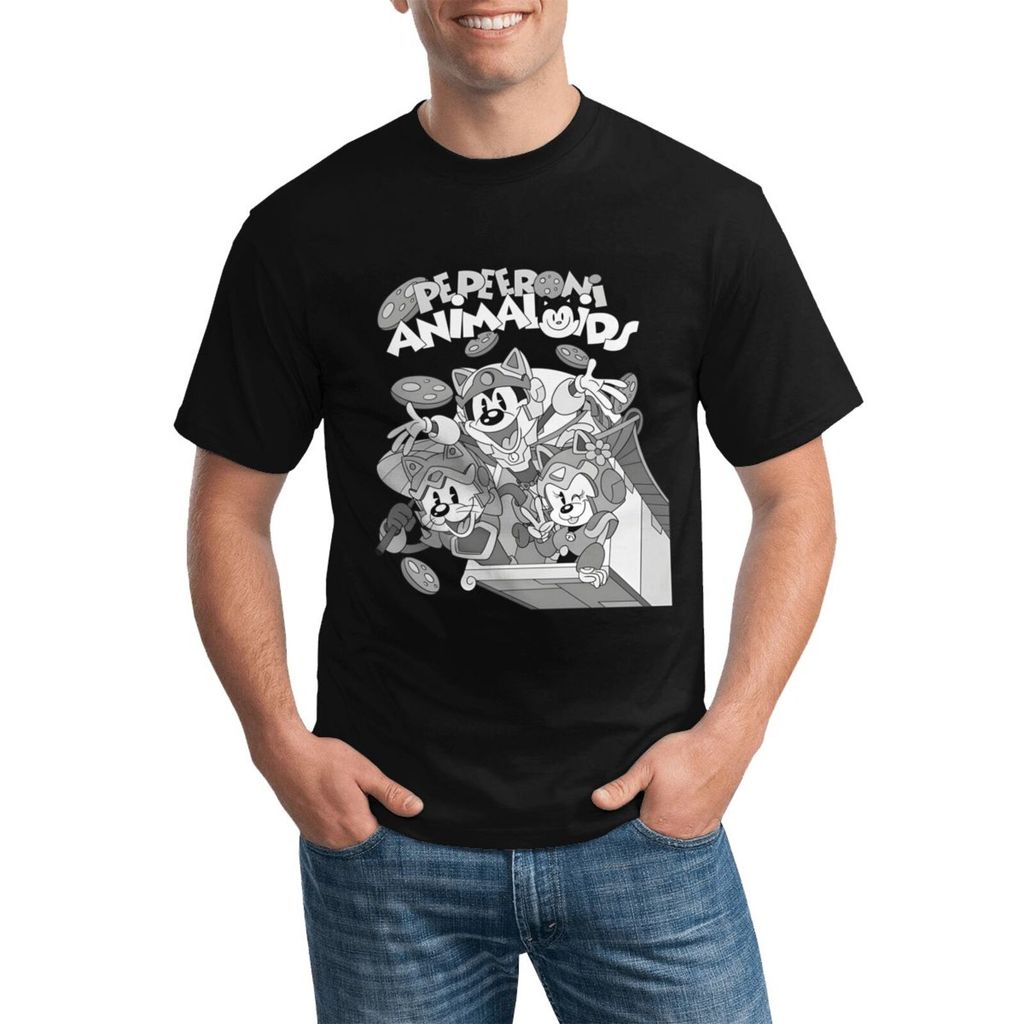 武士披薩貓 30 年代動漫武士 Pepeeroni 加大碼棉 T 恤,終極舒適