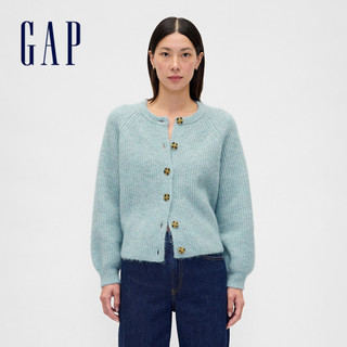 Gap 女裝 圓領針織外套-淡藍色(850271)