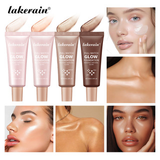 Lakerain Liquid Glow Foundation 自然增強劑和防水遮瑕膏