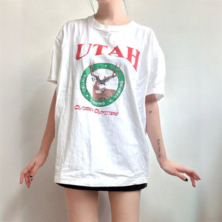 {古著 T-shirt} 美國猶他州鹿鹿 純棉 T-shirt T 恤 🍒