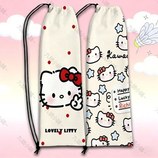 Hello Kitty 羽毛球拍包 收納袋輕便大容量手提單肩束口袋