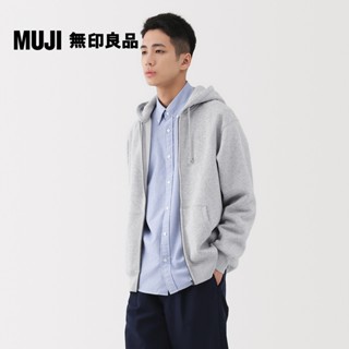 【MUJI 無印良品】男裡毛拉鍊連帽外套