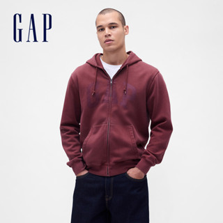 Gap 男女同款 Logo刺繡/印花連帽外套-紅色(715005)