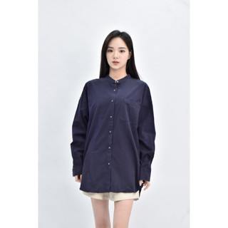 (XL) uniqlo 棉質純棉長袖藍色襯衫上衣二手衣