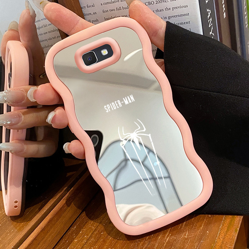 SAMSUNG 適用於三星 J7 Prime 外殼外殼 HP 圖案二手腿和蜘蛛 Kesing Kasing Macaro