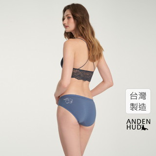【Anden Hud】微光日記．低腰三角內褲(經典藍-簡單狗狗) 純棉臺灣製
