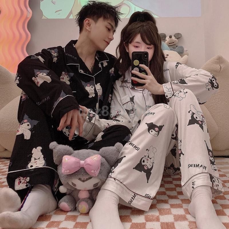 庫洛米周邊 三麗鷗✨《送眼罩》庫洛米睡衣女超萌棉質2023年新款長袖開衫可外穿家居服 可愛周邊 庫洛米 送禮 物