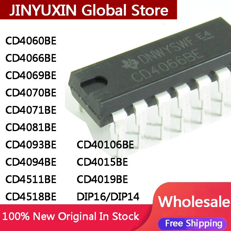 10Pcs 全新 CD4060 CD4066 CD4069 CD4070 CD4071 CD4081 CD4093 CD