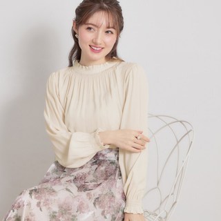 Couture Brooch 前後2穿蝴蝶結荷葉邊襯衫 50885001【World Taiwan】