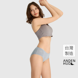 【Anden Hud】Sunday Morning．細邊中腰三角內褲(海潮藍-笑臉) 純棉台灣製