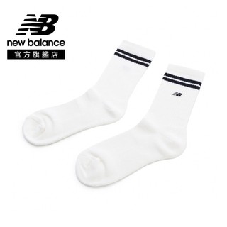 【New Balance】 NB 條紋中長襪 中性 米白色 AC0888WSSV