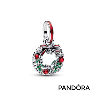 【Pandora】聖誕花圈雙墜吊飾 母親節禮物 520禮物 官方直營