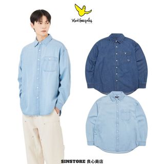 【良心商店】 Mark Gonzales 丹寧 襯衫 長袖 上衣 小天使 小飛人