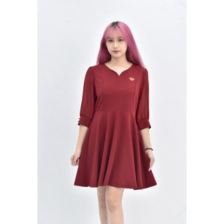 (S) hedy 棉質短袖紅色洋裝二手衣