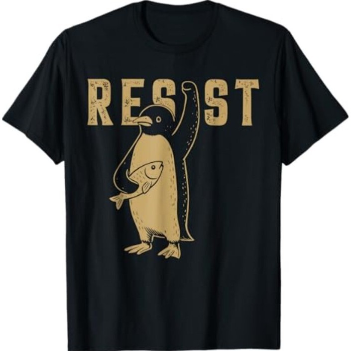 有趣的企鵝抵抗企鵝抗議 T 恤