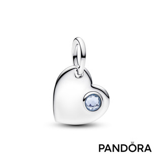 【Pandora】可鐫刻海藍寶石心形吊飾 母親節禮物 520禮物 官方直營