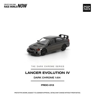 《預購2027/04》POP RACE 1/64 三菱 LANCER EVOLUTION IV DARK CHROME