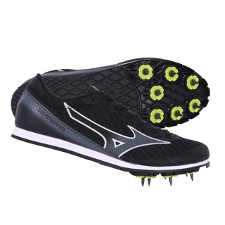 MIZUNO 男女田徑釘鞋(中長距離)-3E X FIRST 3 WIDE(寬楦「U1GA258102」 黑灰銀