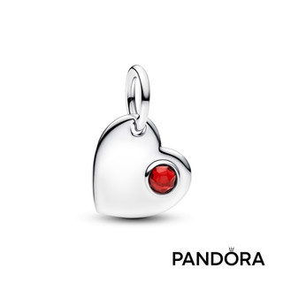 【Pandora】可鐫刻紅色寶石心形吊飾 母親節禮物 520禮物 官方直營