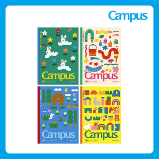 日本 KOKUYO ｜Campus 筆記本 / 橫線 / 8mm / B5 /My little friends /4入