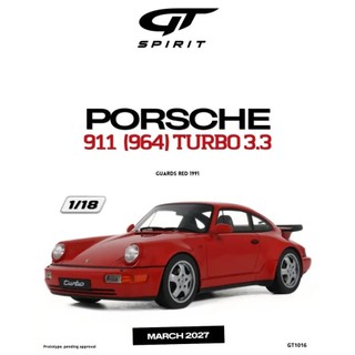 《預購2027/04》GT SPIRIT 1/18 保時捷 PORSCHE 911 (964) TURBO 3.3 GU