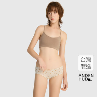 【Anden Hud】Sunday Morning．花邊中腰三角內褲(月光灰-可頌) 純棉台灣製