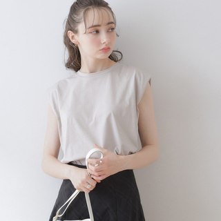 Couture Brooch 水鑽裝飾無袖T恤 50819504【World Taiwan】