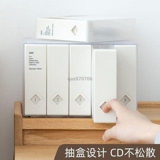 熱賣🛒CD光碟收納盒 DVD收納 簡約cd盒 大容量收納盒 CD包 ps遊戲碟片整理盒 光碟塑膠24片車載CD光碟