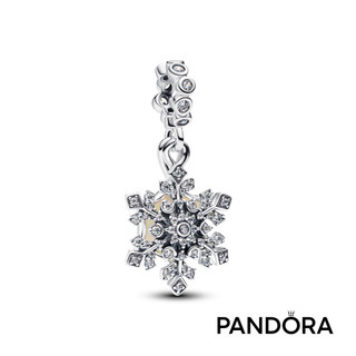 【Pandora】幻彩雪花雙墜吊飾 母親節禮物 520禮物 官方直營