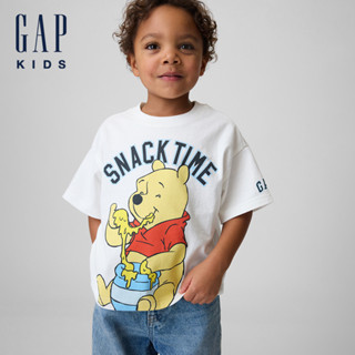 【Gap】嬰兒及幼兒Gap × Winnie the Pooh小熊維尼寬版圖案T恤-新款米白(877802)
