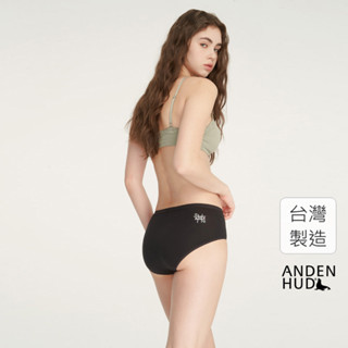 【Anden Hud】Forever Young．中腰三角內褲(黑-圈圈叉叉) 純棉臺灣製