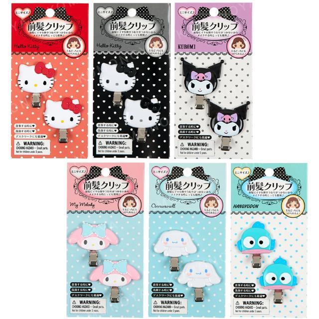 小禮堂 Sanrio 三麗鷗 迷你造型髮夾2入組 (大臉款) Kitty 美樂蒂 大耳狗 酷洛米