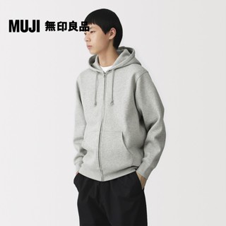 【MUJI 無印良品】男裡毛拉鍊連帽外套