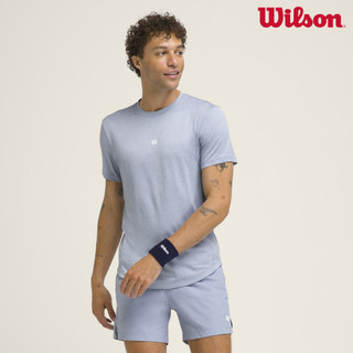 【Wilson】Tennis Volley Short 6in Blue Fog 男款 服飾 短褲 暮藍色